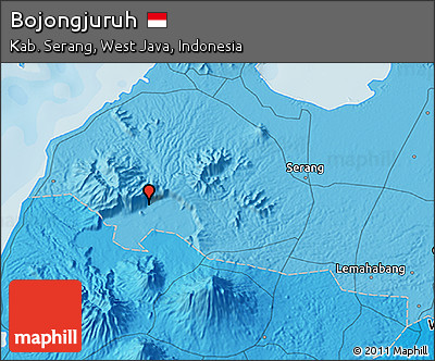 Political 3D Map of Bojongjuruh