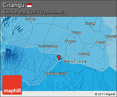 Political 3D Map of Cisangu