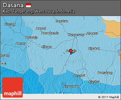 Political 3D Map of Dasana