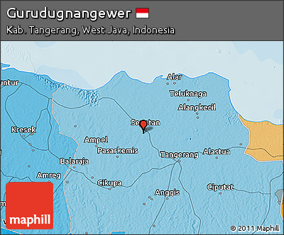 Political 3D Map of Gurudugnangewer