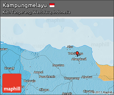 Political 3D Map of Kampungmelayu