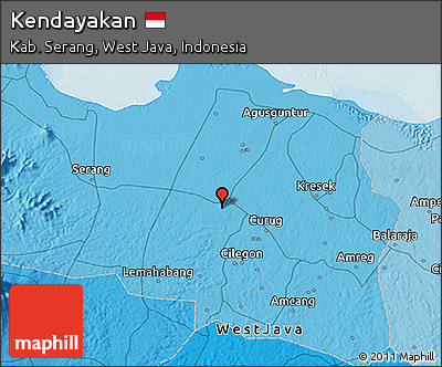 Political 3D Map of Kendayakan