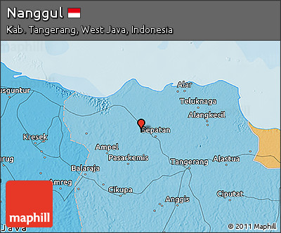 Political 3D Map of Nanggul