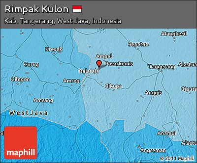 Political 3D Map of Rimpak Kulon