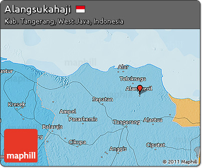 Political 3D Map of Alangsukahaji