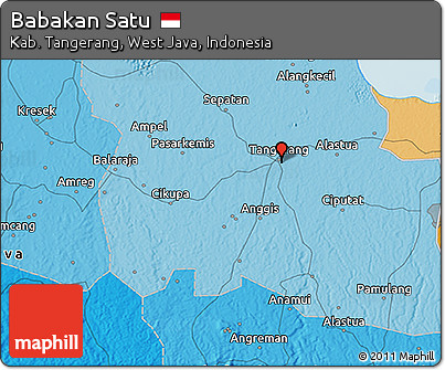 Political 3D Map of Babakan Satu