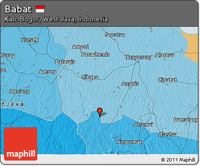 Political 3D Map of Babat