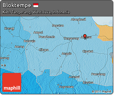 Political 3D Map of Bloktempe