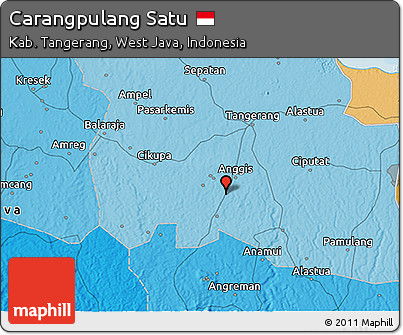 Political 3D Map of Carangpulang Satu
