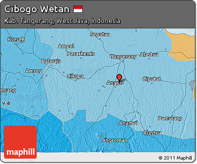Political 3D Map of Cibogo Wetan
