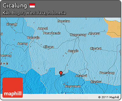 Political 3D Map of Cicalung