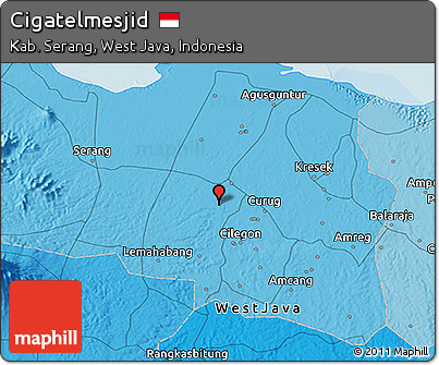 Political 3D Map of Cigatelmesjid