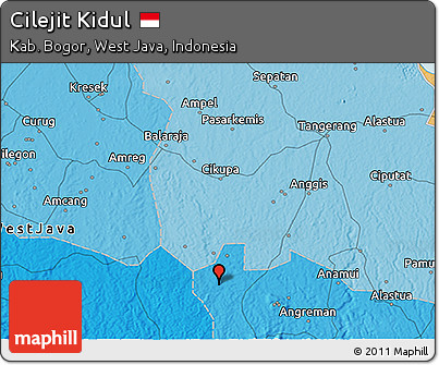 Political 3D Map of Cilejit Kidul