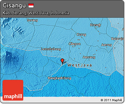 Political 3D Map of Cisangu