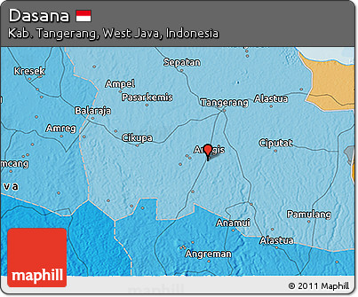 Political 3D Map of Dasana