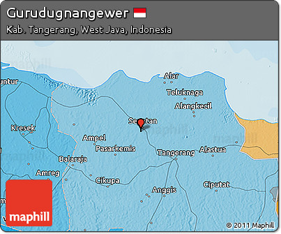 Political 3D Map of Gurudugnangewer