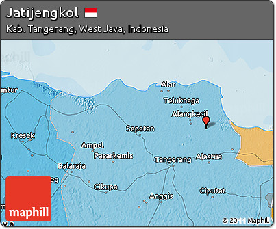 Political 3D Map of Jatijengkol