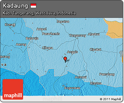 Political 3D Map of Kadaung