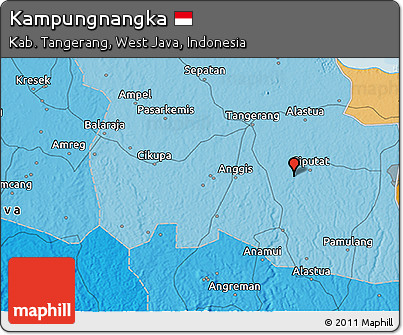 Political 3D Map of Kampungnangka