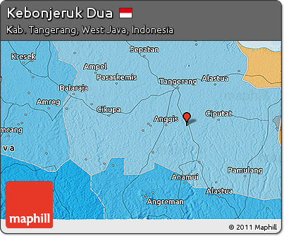 Political 3D Map of Kebonjeruk Dua