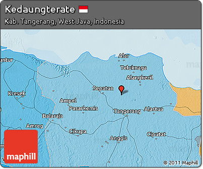 Political 3D Map of Kedaungterate