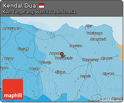 Political 3D Map of Kendal Dua