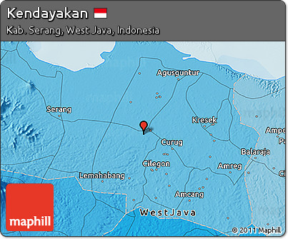 Political 3D Map of Kendayakan