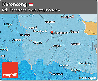 Political 3D Map of Keroncong
