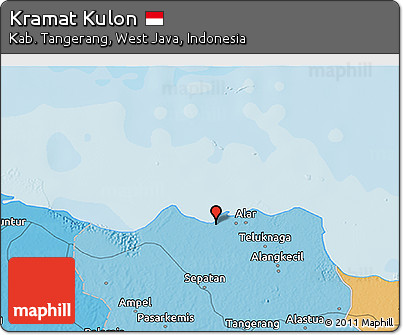 Political 3D Map of Kramat Kulon