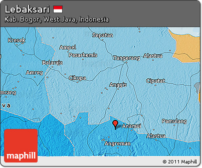 Political 3D Map of Lebaksari