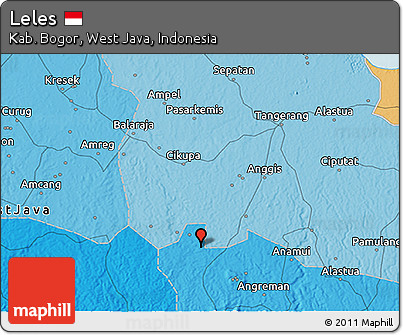 Political 3D Map of Leles