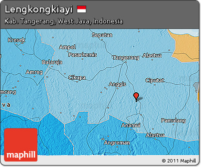 Political 3D Map of Lengkongkiayi