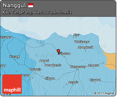 Political 3D Map of Nanggul