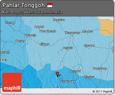 Political 3D Map of Pahlar Tonggoh