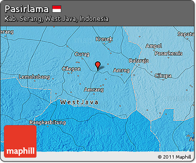 Political 3D Map of Pasirlama