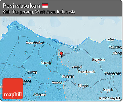 Political 3D Map of Pasirsusukan