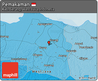 Political 3D Map of Pemakaman