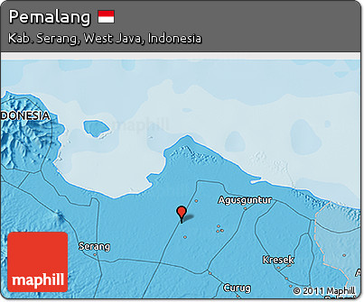 Political 3D Map of Pemalang