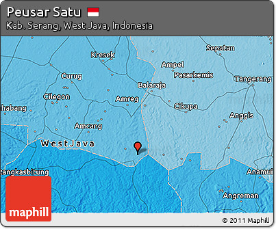 Political 3D Map of Peusar Satu
