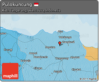 Political 3D Map of Pulokuncung