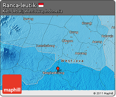 Political 3D Map of Ranca-leutik