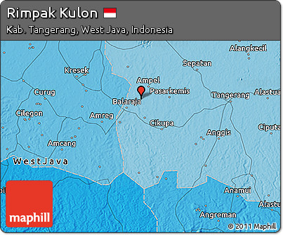 Political 3D Map of Rimpak Kulon