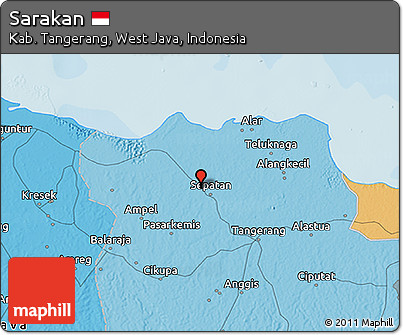 Political 3D Map of Sarakan