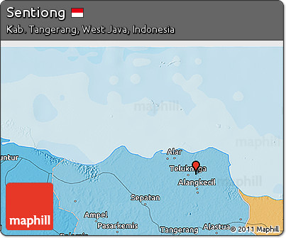 Political 3D Map of Sentiong