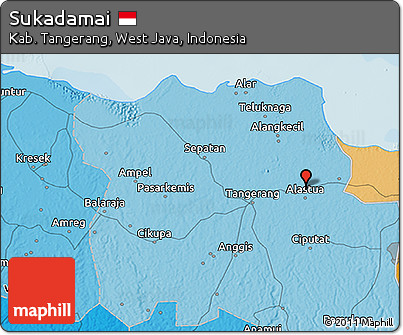 Political 3D Map of Sukadamai