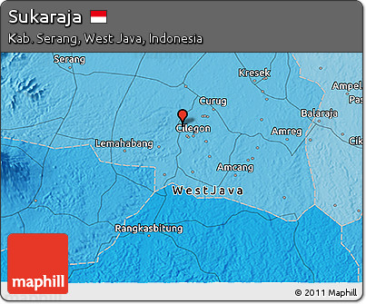 Political 3D Map of Sukaraja