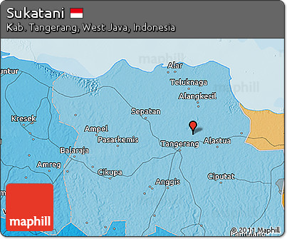 Political 3D Map of Sukatani