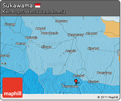Political 3D Map of Sukawama