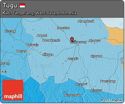 Political 3D Map of Tugu