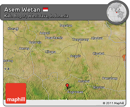 Satellite 3D Map of Asem Wetan